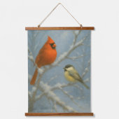 Winter Birds – Life in the Quiet 吊り下げ型タペストリー (正面)