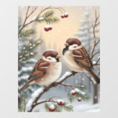 Winter Birds Window Cling ウィンドウサイン (シート)