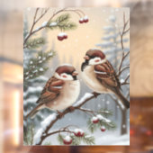 Winter Birds Window Cling ウィンドウサイン (シート2)