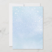 Winter Birthday Invitation, Minimalist Snowflake  招待状 (裏面)