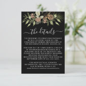 Winter Black詳細RSVP Website 結婚's エンクロージャーカード (スタンド正面)