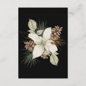 Winter Black詳細RSVP Website 結婚's エンクロージャーカード (裏面)