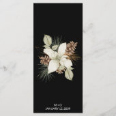 Winter Black and White エレガント Scriptのメ結婚ニュー メニュー (裏面)