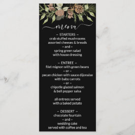 Winter Black and White エレガント Scriptのメ結婚ニュー メニュー