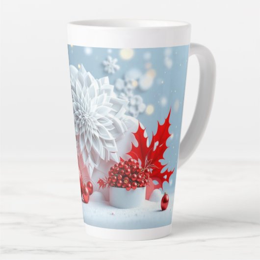 Winter Blossom Composition カフェラテマグ (右アングル)