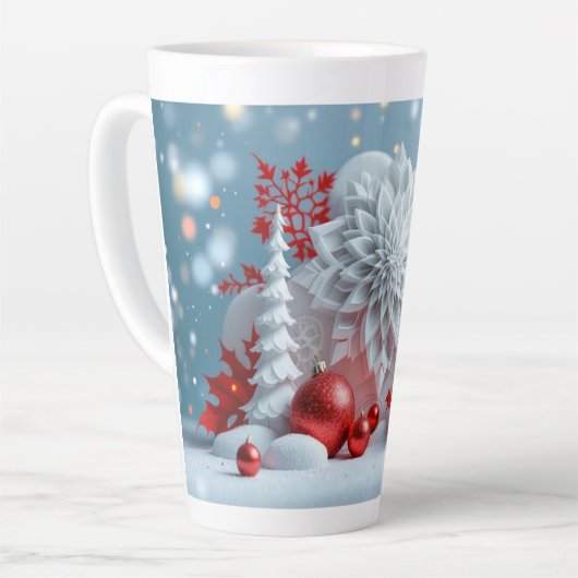 Winter Blossom Composition カフェラテマグ (左アングル)