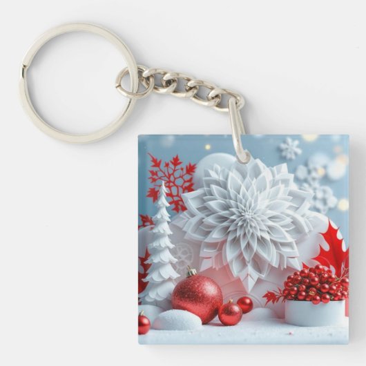Winter Blossom Composition キーホルダー (正面)