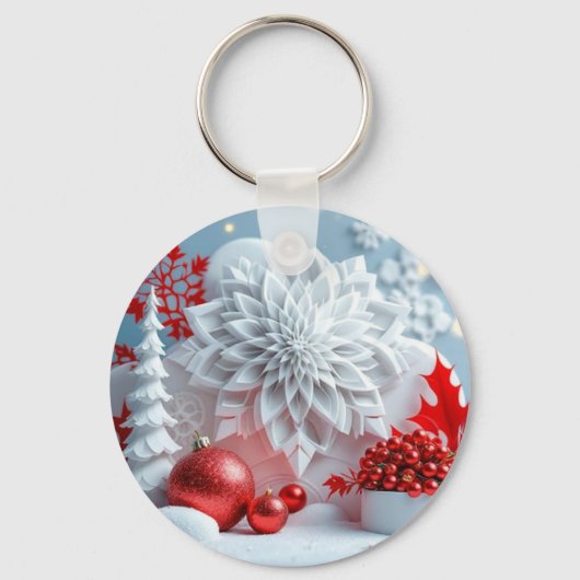 Winter Blossom Composition キーホルダー (裏面)