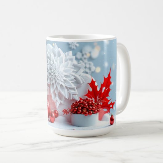 Winter Blossom Composition コーヒーマグカップ (正面右)