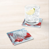 Winter Blossom Composition スクエアペーパーコースター (インサイチュ)