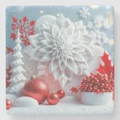 Winter Blossom Composition ストーンコースター (正面)
