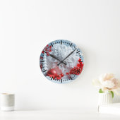 Winter Blossom Composition ラウンド壁時計 (ホーム)