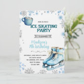 Winter Blue and Silver Skating Invitation 招待状 (スタンド正面)
