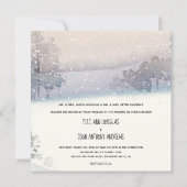 Winter Blue and White Wedding 招待状 (裏面)