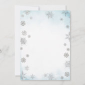 Winter Blue Boy Baby It’s Cold Outside Baby Shower 招待状 (裏面)