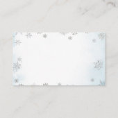 Winter Blue Boy Baby Shower Snow Diaper Raffle エンクロージャーカード (裏面)