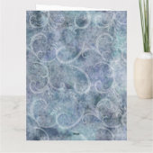 Winter Blue Christmas Cute Giraffe With Hat カード (裏面)