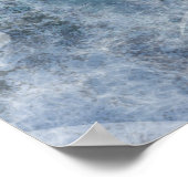 Winter Blue Christmas Cute Giraffe With Hat ポスター (角)