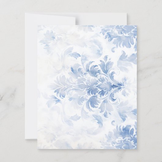 Winter Blue Christmas Robin Scrapbook Paper (裏面)