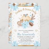 Winter Blue Cookies & Cocoa Party 招待状 (正面/裏面)