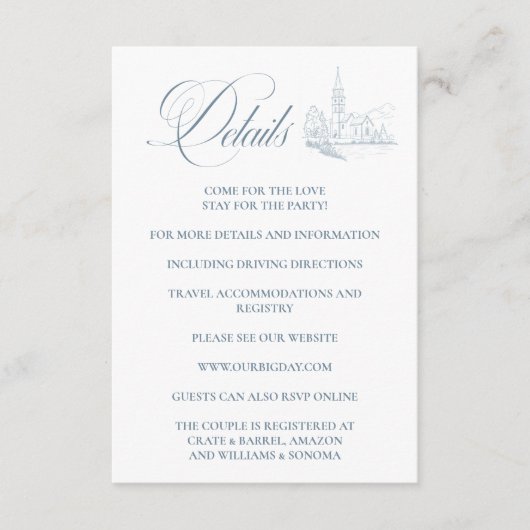 Winter Blue Enclosure Card Details エンクロージャーカード (正面)