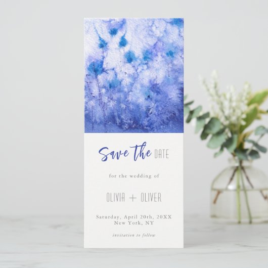 Winter Blue Garden Save the Date 招待状 (スタンド正面)