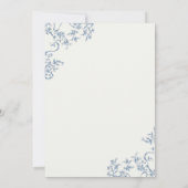 Winter Blue Ginger Jar Chinoiserie Bridal Brunch 招待状 (裏面)