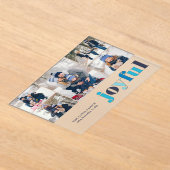 Winter Blue "Joyful" Gallery of 5 Photos Christmas アクリル招待状 (レイダウン)