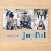 Winter Blue "Joyful" Gallery of 5 Photos Christmas アクリル招待状 (正面)