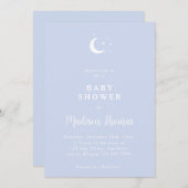 Winter Blue Moon and Stars 招待状 (正面/裏面)