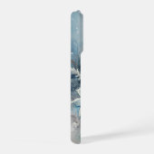Winter Blue Roses - Elegant Ice Floral iPhoneケース (右側面)