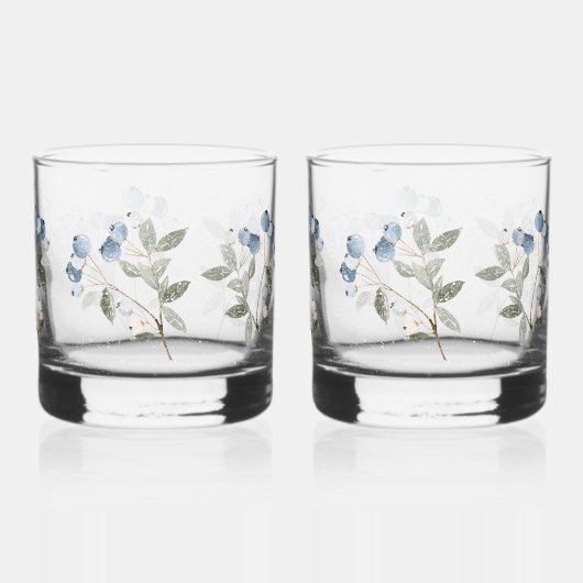 Winter Blueberry Botanical ウイスキーグラス (裏面)
