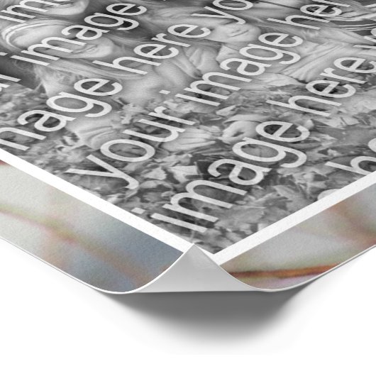 Winter Bluebirdパーソナライズされたが自分の写真を作成 ポスター (角)