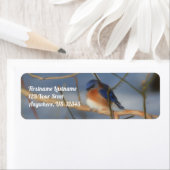 Winter Bluebird自然アートアドレス ラベル (インサイチュ)