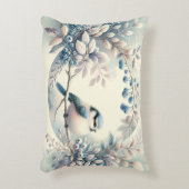 Winter Bluebird Berry Wreath アクセントクッション (正面(垂直))