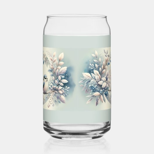 Winter Bluebird Berry Wreath ガラス缶 (右)