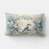 Winter Bluebird Berry Wreath ランバークッション (裏面)