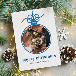 Winter Blues はっきりした Lettersオーナメント写真 シーズンカード