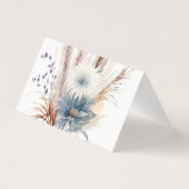 Winter Boho Floral Wedding | White Place Card (裏面)