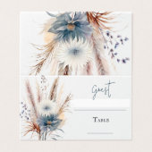 Winter Boho Floral Wedding | White Place Card (外部フラット)