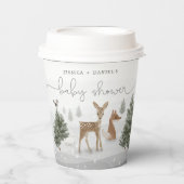 Winter Boho Woodland Baby Shower 紙コップ (正面)