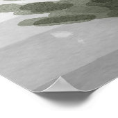 Winter Boho Woodland Baby Shower Poster Sign ポスター (角)