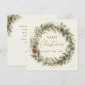Winter Botanica | メリークリスマス&良いお年を シーズンカード (正面/裏面)