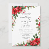 Winter Botanical Christmas Wedding Invitation 招待状 (正面)