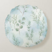 Winter Botanical Elegance ラウンドクッション (正面)