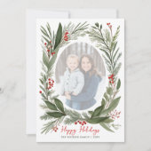 Winter Botanical Foliage Christmas 4 Photo  シーズンカード (正面)