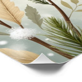 Winter Botanical Foliage – Neutral Minimal Wall Ar ポスター (コーナー)