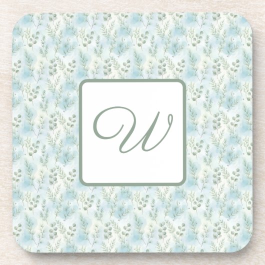 Winter Botanical Monogram Coaster コースター (正面)
