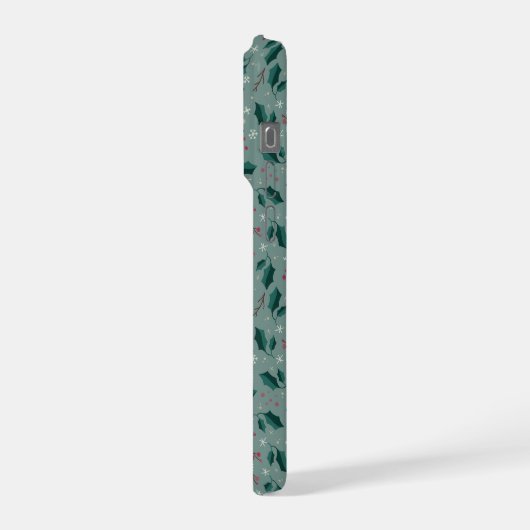 Winter Botanical Snowflake IPhone Case iPhoneケース (左側面)