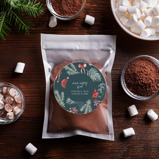 Winter Botanicals | Christmas Gift Sticker ラウンドシール